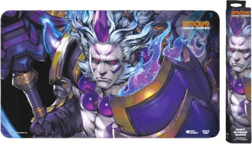 Riftbound: League of Legends Spiritforged Darius Spielmatte - Erlebe Riftbound mit der Darius Spielmatte. Hergestellt aus Neopren mit rutschfester Gummibasis, bietet sie Stil und Schutz für deine Karten. Ideal für Sammler und Spieler, geliefert in einer praktischen Box.