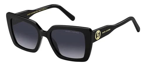 MARC JACOBS Unisex Marc 733/S Sonnenbrille, Schwarz, 52 - Stilvolle Sonnenbrille für Damen, rechteckiges Design aus hochwertigem Acetat, ideal für einen modischen Auftritt im Freien.