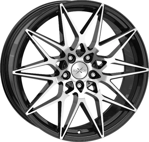 Axxion AX9 Alufelgen 9x20" ET48 - Hochglanzpolierte Felge in Platin Grau, ideal für sportliche Fahrzeuge, mit einer maximalen Traglast von 815 kg und Kreuzspeichendesign für optimale Stabilität.