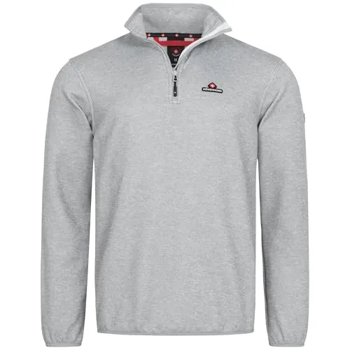 Höhenhorn Swissfels Herren Strickfleece Pullover Hellgrau Gr. XXL - Bequemer Strickfleece Pullover für Herren in Hellgrau, ideal für kühle Tage. Atmungsaktiv und vielseitig einsetzbar – perfekt für Alltag und Outdoor-Aktivitäten.