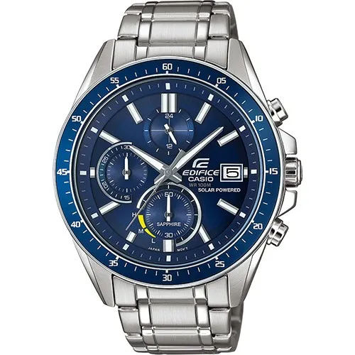 CASIO Edifice EFS-S510D-2AVUEF Chronograph Edelstahl/Saphirglas - SOLARUHR NEU!