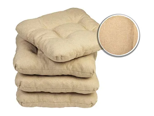 sunnypillow 4er Set Stuhlkissen 40x40 cm - Bequeme Polsterauflage für Haus und Garten - Bequeme 8 cm dicke Sitzkissen im 4er Set für Stühle und Bänke. Ideal für Innen- und Außenbereich, pflegeleicht und in vielen Farben erhältlich. Verleihen Sie Ihrem Raum modernen Komfort!