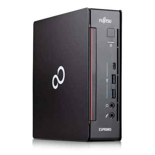 Fujitsu Mini PC Desktop Computer Esprimo Q957, Prozessor Core i5-7400T, 8GB RAM, 256GB SSD NVMe, Win 11 Pro (Generalüberholt)