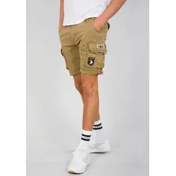 Alpha Industries Cargoshorts Crew Short Patch beige 38 - Herren-Shorts in modischem Slim Fit, aus elastischem und pflegeleichtem Material, ideal für lässige Freizeitlooks und Abenteuer im Freien.
