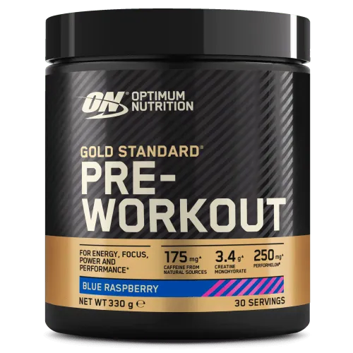 Optimum Nutrition Gold Standard Pre-Workout - Blue Raspberry - Sportnahrung mit fruchtigem Blue Raspberry Geschmack, der die Einnahme vor dem Training zum Genuss macht und Deine Leistung steigert.