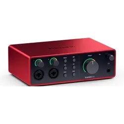 Focusrite Scarlett 4i4 4th Gen - Kompaktes Audio-Interface - Audio-Interface für Multi-Instrumentalisten, mit Ultra-Niedrigrausch-Vorverstärkern und vielseitigen Anschlussmöglichkeiten für kreative Aufnahmen.