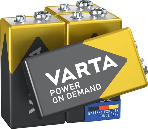 VARTA Power On Demand, Alkaline Batterie, 9 V, E-Block, 6LP3146