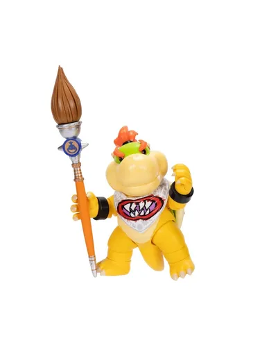 Jakks Pacific Nintendo Super Mario Galaxy Bowser Jr. Figur 13 cm - Die 13 cm große Bowser Jr. Figur begeistert mit dynamischem Design und 17 Artikulationspunkten. Ideal für Sammler und Fans des Mario-Universums, inklusive Zauberpinsel für kreative Spielmöglichkeiten.