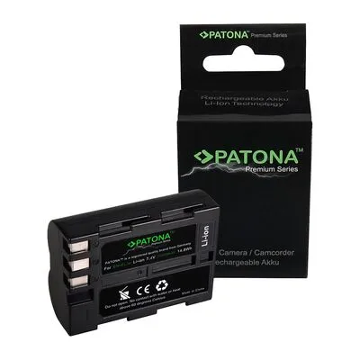 PATONA Premium Akku für Nikon D700, D300, D200, D100, D80, D70, D50 EN-EL3e - Kamera-Akkus, leistungsstarker Ersatzakku mit hoher Kapazität für längere Foto-Sessions