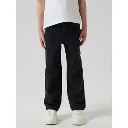 Name It NKMRYAN LOOSE JEANS 5760-RM schwarz - Kinderhosen in lässigem Loose Fit aus 100% Baumwolle, pflegeleicht und ideal für den Alltag. Mit modischen Abriebeffekten und praktischen Taschen.