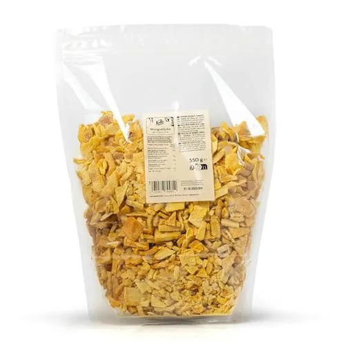 KoRo Gefriergetrocknete Mangostücke 350 g - 100 % Frucht - Trockenobst, gefriergetrocknete Mangostücke mit fruchtigem Geschmack, ideal für Müsli, Joghurt oder als Snack, ohne Zuckerzusatz und voller Nährstoffe.