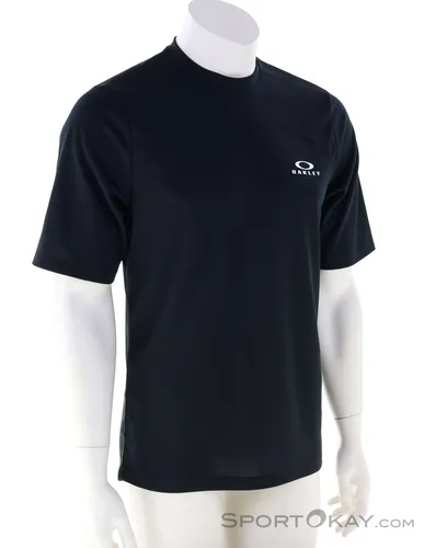 Oakley Herren Free Ride Trikot - Größe M, Schwarz - Radtrikots: Minimalistisches MTB-Trikot mit klassischem Rundhalsausschnitt und verlängertem Rücken für optimalen Komfort beim Fahren.