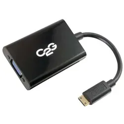 C2G HDMI Mini zu VGA und Audio Adapter Converter Dongle - C2G 80504. Kompakter Wandler mit 0,2 m Kabellänge, ideal für den Anschluss von Mini-HDMI an VGA. Perfekt für Präsentationen und Multimedia-Anwendungen.