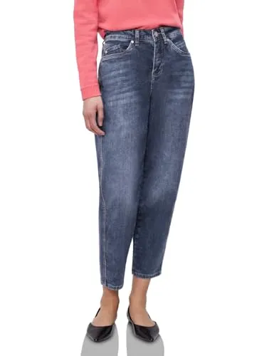 Street One Tapered Leg Jeans Medium Blue Washed 29 - Stylische Tapered Leg Jeans im Loose Fit mit hohem Bund. Perfekt für jeden Anlass – bequeme Passform und moderne Optik, ideal für vielseitige Outfits.