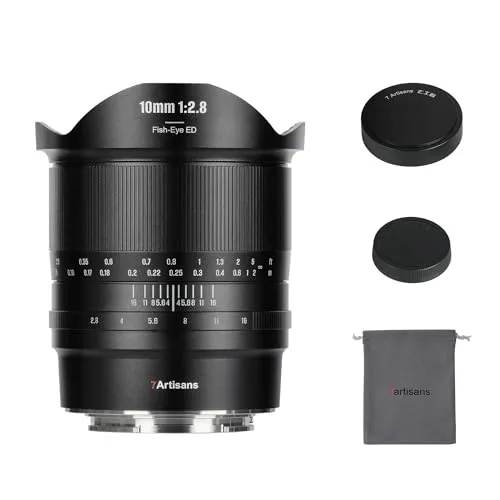 7Artisans 10mm f/2,8 II Fisheye ED für Canon RF - Objektiv mit 180° Weitwinkel, ideal für kreative Perspektiven und beeindruckende Landschaftsaufnahmen.