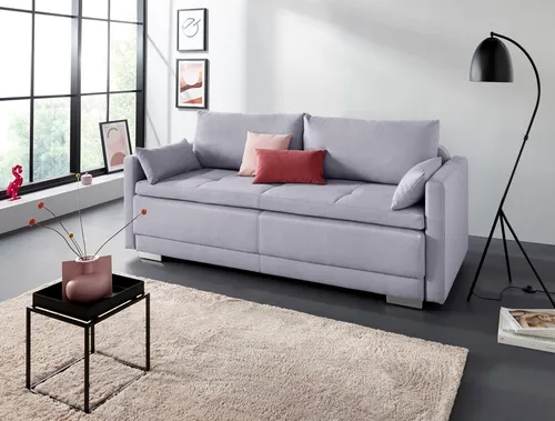 OTTO home Schlafsofa Berlin, 218 cm, Boxspring mit Bettfunktion - Das Schlafsofa »Berlin« von OTTO HOME vereint modernes Design mit hoher Funktionalität. Mit Boxspringfederung und Bettkasten bietet es optimalen Komfort und Stauraum. Ideal für jeden Wohnraum!