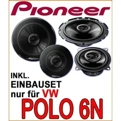 VW Polo 6N Lautsprecherset - Pioneer 2-Wege Koaxial - Car-HiFi-Lautsprecher Set für VW Polo 6N mit 10cm und 16cm Pioneer Lautsprechern für herausragenden Klang und einfache Installation.