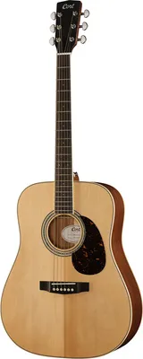 Cort Earth 100 Natural Satin Gitarre - Akustikgitarre der Earth Series, mit massiver Sitka-Fichtendecke und Mahagoni-Korpus für warmen Klang und hervorragende Spielbarkeit.