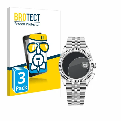 3x BROTECT Panzerfolie Schutzglas für Rolex Oyster Perpetual Datejust 36