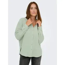 JdY Damen JDYTHEIS L/S Loose Shirt - Desert Sage - Bluse für Damen mit langen Ärmeln, lässigem Schnitt und Button-Down-Kragen - perfekt für entspannte Looks und vielseitige Outfits.