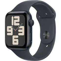 Apple Watch SE GPS 44mm - Alu Mitternacht mit Sportarmband M/L, leistungsstark und preiswert für ein aktives Leben