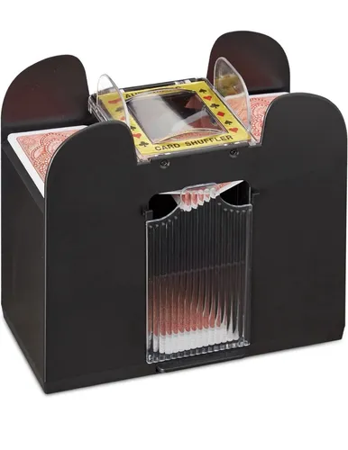 Relaxdays 10021345 Automatischer Kartenmischer 6 Decks batteriebetriebener Poker
