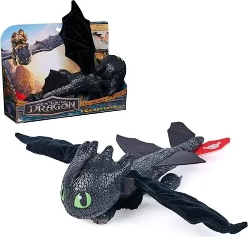 Drachenzähmen leicht gemacht - Plüsch-Drache Ohnezahn mit Gleitfunktion - Spielfigur mit Klackarmband-Technologie für interaktives Spielen, ideal für Drachenfans ab 4 Jahren. Erlebe die Abenteuer von Ohnezahn aus dem DreamWorks Film!