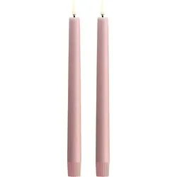 Uyuni LED Tafelkerze 25cm Rose Powder 2 Stück