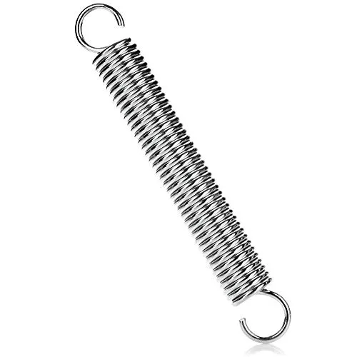 com-four® Spannfeder mit Doppelhaken - Sprungfeder für Zelt, Markise, Wohnwagen - Befestigungs-Zubehör - Zugfeder Sonnensegel - Stahlfeder (1 Stück - Spannfeder)