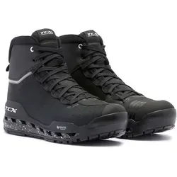 CLIMATREK SURROUND GTX Motorradstiefel - Wasserdichte und atmungsaktive Motorradstiefel in Schwarz/Weiß, ideal für Komfort und Sicherheit bei jeder Fahrt.