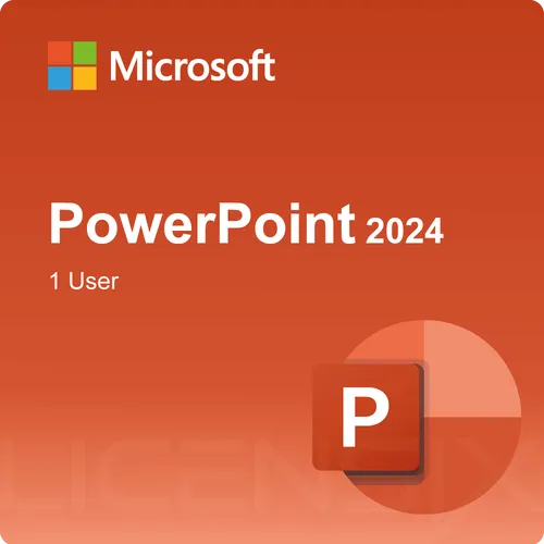 Microsoft PowerPoint 2024 für Windows - Office-Software mit innovativen Funktionen, frischen Designvorlagen und erweiterten Animationsoptionen für beeindruckende Präsentationen.