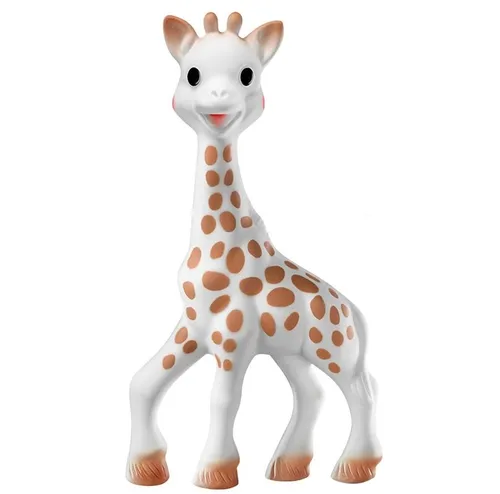 Sophie la girafe Greifling im Geschenkkarton - Der beliebte Greifling aus Naturkautschuk begeistert Babys ab Geburt. Mit kontrastreichen Farben und einem lustigen Quietschen fördert er die Sinne und ist leicht zu greifen. Ideal als Geschenk zur Geburt!