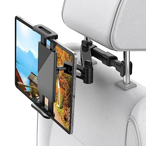 Shawe Verstellbar Tablet Halterung Auto, Universal Tablethalterungen Auto KFZ-Kopfstützen Tablet Halter für iPad Air Mini 2 3 4 iPad 2018 Pro 9.7 10.5, Fire Kids 7 8, Kindle, Phone 4.7~10.5 Zoll