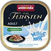 Animonda Vom Feinsten Kaninchen in Sahnesauce 32x100 g - Hochwertiges Katzenfutter für ausgewachsene Katzen. Zarte Stückchen in cremiger Sauce bieten ein besonderes Geschmackserlebnis und unterstützen die tägliche Ernährung.