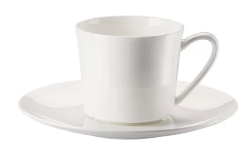 Rosenthal Tasse Jade Weiss Kaffeetasse 2tlg - Tassen aus Fine Bone China, spülmaschinen- und mikrowellengeeignet, kratz- und abriebfest mit unvergänglichem Dekor für besondere Anlässe oder den täglichen Genuss.