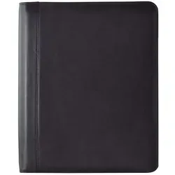Dermata Schreibmappe Leder 36 cm schwarz - Elegante Dermata Schreibmappe aus hochwertigem Leder, ideal für den professionellen Einsatz und mit praktischen Fächern für Dokumente und Stifte.