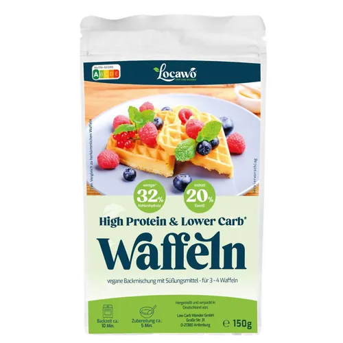 Locawo High Protein & Low Carb* Waffeln | Backmischung 150g