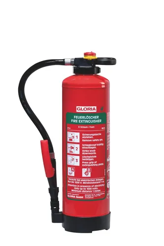 Gloria Schaum-Feuerlöscher SB6 PRO fluorfrei - Feuerlöscher für Haussicherheit, fluorfrei und umweltfreundlich, ideal zum Schutz vor Bränden im Haushalt.