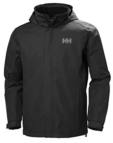 Helly Hansen Herren Dubliner Shell Jacke, Schwarz, M - Funktionsjacke für Männer, komplett wasserdicht und atmungsaktiv dank HELLY TECH Protection. Ideal für regnerische Tage in der Stadt, um stilvoll und komfortabel zu bleiben.
