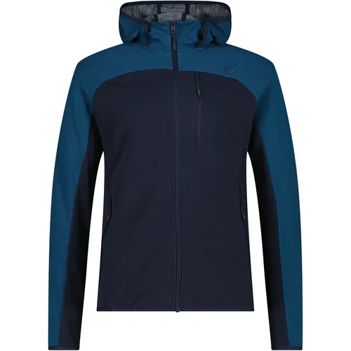 CMP Herren Hoodie Jacke (Größe XXL, blau) - Funktionale Herrenjacke mit Kapuze aus leichtem French Terry, perfekt für aktive Outdoor-Aktivitäten und den Alltag. Bequem und stylisch zugleich!