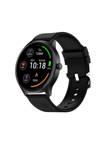 DENVER SWC-387 - Black Smartwatch - Stylische Smartwatch mit AMOLED Full Touch Display und 100+ Sportmodi. Ideal für Gesundheitsüberwachung und Bluetooth Sprachsteuerung.