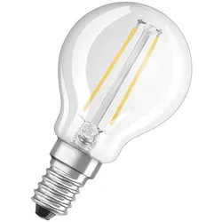 Osram LED Filament Leuchtmittel P45 Tropfen RetroFit 2,5W = 25W E14 klar 250lm warmweiß 2700K