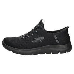 Skechers Herren Summits High Range Turnschuhe, Black Mesh/Trim, 39 EU Weit - Stylische Skechers Herren Turnschuhe mit Hands Free Slip-ins für müheloses Anziehen. Genießen Sie den Komfort der luftgekühlten Memory Foam-Einlegesohle und das innovative Heel Pillow für sicheren Halt. Ideal für den Alltag.