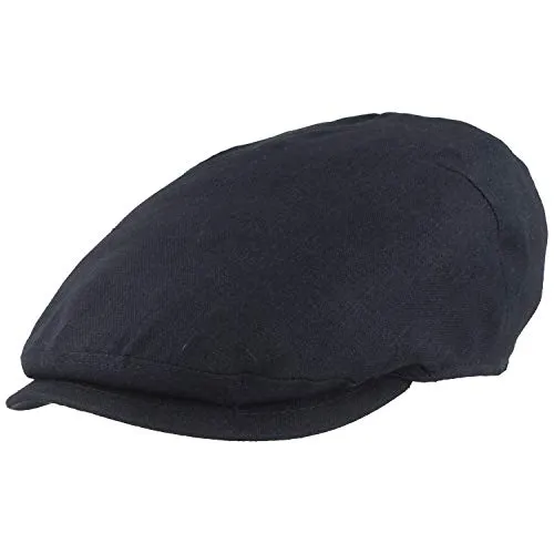 Breite Herren Schiebermütze aus 100% Leinen, Marine 62 - Leichte Flatcap für Herren, ideal für warme Tage. Mit atmungsaktivem Innenfutter und optimalem Tragekomfort durch Polsterung. Schützt zuverlässig vor Sonne und ist vielseitig kombinierbar.