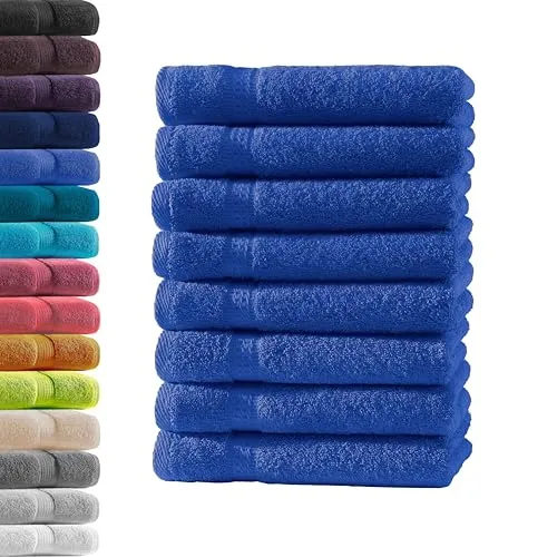 8X Gästetuch | Royalblau | 100% Baumwolle Frottier | Oeko-TEX® Standard 100 | Premium Qualität 500 g/m²