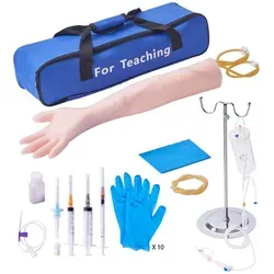 IV Übungsarm für Blutabnahme - 6-teiliges Set für Krankenschwestern - Sonstige, hochwertiger PVC und Edelstahl, ideal für realistische Schulungen in der Pflege und Medizin.