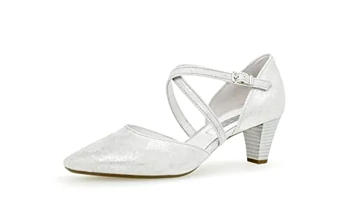 Gabor Damen Riemchen Pumps - Elegante Damen-Pumps aus Effektleder mit 5 cm Trichterabsatz, ideal für besondere Anlässe und modische Outfits.