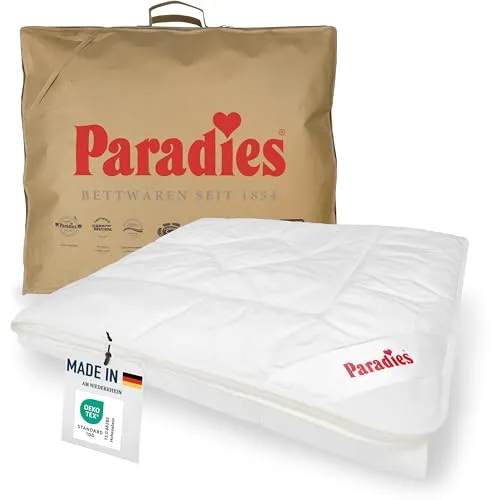 Paradies Kunstfaserbettdecke Prima Bio - Bettdecken, leichte Sommerdecke 135x200 cm, ideal für Allergiker und aus ökologischer Produktion, sorgt für erholsamen Schlaf.
