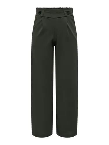 JdY Damen Jdygeggo New Long Pant Jrs Noos Hose, Peat/Detail:black Buttons, XXL / 34L EU