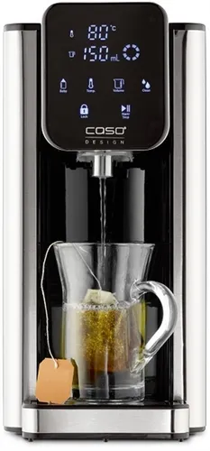CASO HW 666 Wasserkocher aus Edelstahl Schwarz - Eleganter Wasserkocher aus Edelstahl in Schwarz, mit schneller Heiztechnologie und präziser Temperatureinstellung für perfekten Genuss.